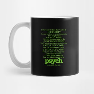 Psych Theme Text - Mens T Shirts Graphic Vintage – Best Trendy Womens Retro Shirt – Tee For Kids Top Of Shirts Mug